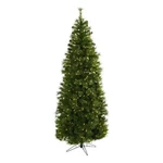 Nearly Natural 7.5FT Cashmere Slim Green Christmas Tree With Clear Lights. Fixed Price $330.99.