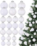 Civaner 24 Pcs Glitter Christmas Ball Ornaments Set 3.2'' 2.4'' 1.6'' Christm.... Fixed Price $46.38.