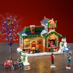 Lemax Caddington Village The Christmas Cafe Set With Two Large Snowmen 56675. Fixed Price $135.97.