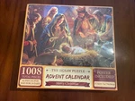 The Jigsaw Puzzle Advent Calendar Holy Family 1008 Pieces 24 Days Count Down Box. Fixed Price $15.00.