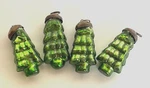 Creative Co-op Set 4 Mercury Glass Green Christmas Tree Shape Ornaments 2" X 1". Fixed Price $7.95.