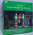 Holiday Home Christmas 12 Ft Lighted Toy Shop Archway Airblown Inflatable Nib. Fixed Price $249.99.