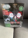 Gemmy Inflatable Lighted Christmas Snow Man Family 4FT Airblown Led New. Fixed Price $40.00.