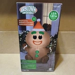 Gemmy Christmas Self-inflatable 3.5 Feet Led Gingerbread Man Santa Hat Yard. Fixed Price $49.99.