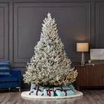 Royal Oaks Flocked Fir Pre-lit Tree With Warm White Led Lights. Fixed Price $549.99.