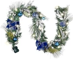 6 Feet Pre-lit Christmas Garland With Lights For Mantle, Lighted Battery Operate. Fixed Price $86.99.