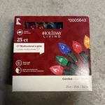 - Holiday Living 25CT C7 Christmas Lights, Multi Color Bulbs, 25FT Length. Fixed Price $12.99.