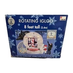 Trim Home Light Up Rotating Igloo With Snowmen 8 Ft Christmas Inflatable Nos. Fixed Price $425.00.