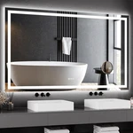 Garveehome 60X36 Led Bathroom Mirror Lights Dimmable Anti-fog Backlit Front. Fixed Price $297.18.