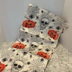 Halloween Lightweight Fabric Table Runner 13"X 08" Pumpkins Skulls Spiders Spook. Fixed Price $12.99.