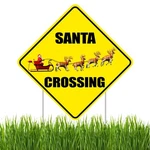 Rogue River Tactical Santa Sleigh Crossing Xing Merry Christmas Classic Yard .... Fixed Price $11.99.