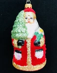 Vintage Santa Molded Glass Christmas Ornament Holiday Home Decor. Fixed Price $14.40.