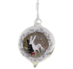 4" Cody Foster Glass Reindeer Diorama Onion Ornament Retro Vntg Christmas Decor. Fixed Price $17.56.