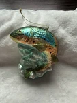 Rainbow Trout Fish Blown Glass Christmas Ornament. Fixed Price $20.00.
