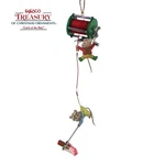 Enesco Catch Of The Day 7" Ornament Mice Fishing Reel Net 575070 Vtg 1990 Mib. Fixed Price $44.95.