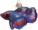 Betta Fish Blown Glass Christmas Ornament By Old World #12384. Fixed Price $19.99.