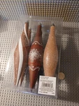 Set Ashland Elegant Glitter Design Shatter Proof 8 Teardrop Christmas Ornaments. Fixed Price $22.50.