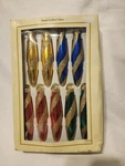 Design Studio Hand Crafted Glass Christmas Ornaments Set Of 9 Original Box.. Fixed Price $30.00.