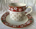 Vintage Charlton Hall Classic Traditions Christmas Cup And Saucer Set Japan. Fixed Price $6.75.
