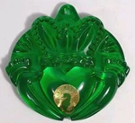 New In Box Waterford 2018 Claddagh Christmas Ornament 3" 40015637 Green Crystal. Fixed Price $74.99.