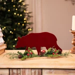 Northlight Bear And Jingle Bell Christmas Decoration - 10.25" Red Green. Fixed Price $19.49.