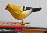 World Christmas Goldfinch Bird Ornament Clip-on Box Glitter Owc Yellow 4.5". Fixed Price $14.00.