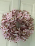 Christmas Door Wreath Round Handmade Pink Blue Pastel Rose Gold Glitter. Fixed Price $48.98.