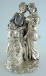 925 Sterling Clad 80 Grams Winter Sculpture Figurine Woman Snowman 8.5" Tall. Fixed Price $179.99.
