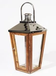 Kaemingk 24.75" Beach Day Stainless Steel Sheesham Wood Pillar Candle Lantern. Fixed Price $136.49.