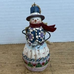 Jim Shore Heartwood Creek Snowman Ornament 2003 Enesco 38250 Blue Hat Folk. Fixed Price $18.05.