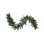 Northlight 6' Holly Berry Pine Cone Twig Ball Artificial Christmas Garland. Fixed Price $24.29.