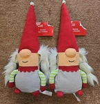 Set Of Winter Wonderland Norma The Gnome Holiday 12" Fabric Plush Figurines. Fixed Price $10.99.