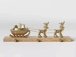 2021 Threshold Stocking Holder Reindeer Sleigh 3 Hook Metal Christmas Holiday. Fixed Price $59.99.