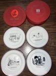 New Yorker By Restoration Hardware 8" Holiday Santa Cartoon Dessert Plates S4. Fixed Price $26.10.