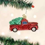 Old World Christmas Truck W/xmas Tree Glass Ornament 46029. Fixed Price $19.88.