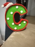 Hobby Lobby Christmas Shoppe Monogram Letter Santa Hat Ornament Red Green 2025. Fixed Price $9.99.