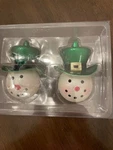 Kurt Adler Christmas Ornaments Irish Snowmen Set 2 New Shatterproof. Fixed Price $14.95.