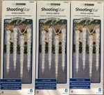 3 Boxes Gemmy Lightshow Shooting Star White Led Xl 16" Icicle Set Of 8. Fixed Price $118.99.