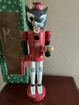 Northlight 14" Red And White Wooden Christmas Nutcracker Football Player. Fixed Price $20.00.