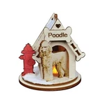 Old World Christmas Ginger Cottages Wooden Tea Light Display, Poodle Doghouse. Fixed Price $15.27.