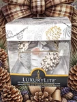 Ganz Luxury Lite Led Flickering Flame Candle Pinecone Glitter Gold Ornament. Fixed Price $19.99.