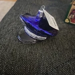 Old World Christmas Police Officers Cap Hand Blown Glass Ornament New Blue Hat. Fixed Price $9.99.