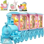 Easter Snow Lighted Bunny Globes With 6H Timer And Manual Glitter,.... Fixed Price $44.33.