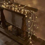 Hairui Birch Garland With 6FT 48 Led Lights For Christmas Decor Indoor&out. Fixed Price $29.95.