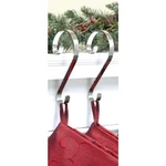2PK Stocking Scrolls Holder Hanger Haute Decor SS0204 Silver Holiday Xmas. Fixed Price $8.74.