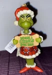Enesco Jim Shore Dr. Seuss Beware Grinch Lives Here Hanging Ornament-nwt. Fixed Price $17.99.