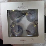 Hearth & With Magnolia Handcrafted Ball Ornaments 2017 Set Of 4 * Open Box. Fixed Price $14.99.