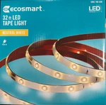 32 Feet Led Tape Light Neutral White By Ecosmart. Fixed Price $25.99.