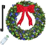 Hoyechi 48" Pre-lit Christmas Wreath Bow 270 Colorful Led Lights 700 Pvc. Fixed Price $129.00.