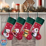 Ugiftcorner Red Velvet Christmas Stockings With Green Cuff 4 Pack Large Luxur. Fixed Price $45.01.
